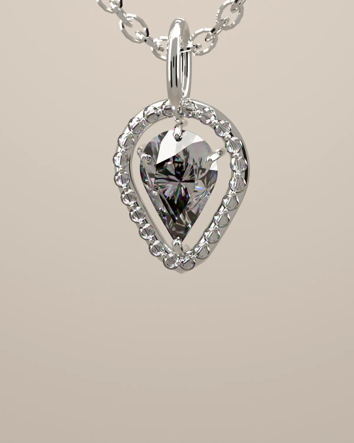 Célestine Diamond Necklace, detail
