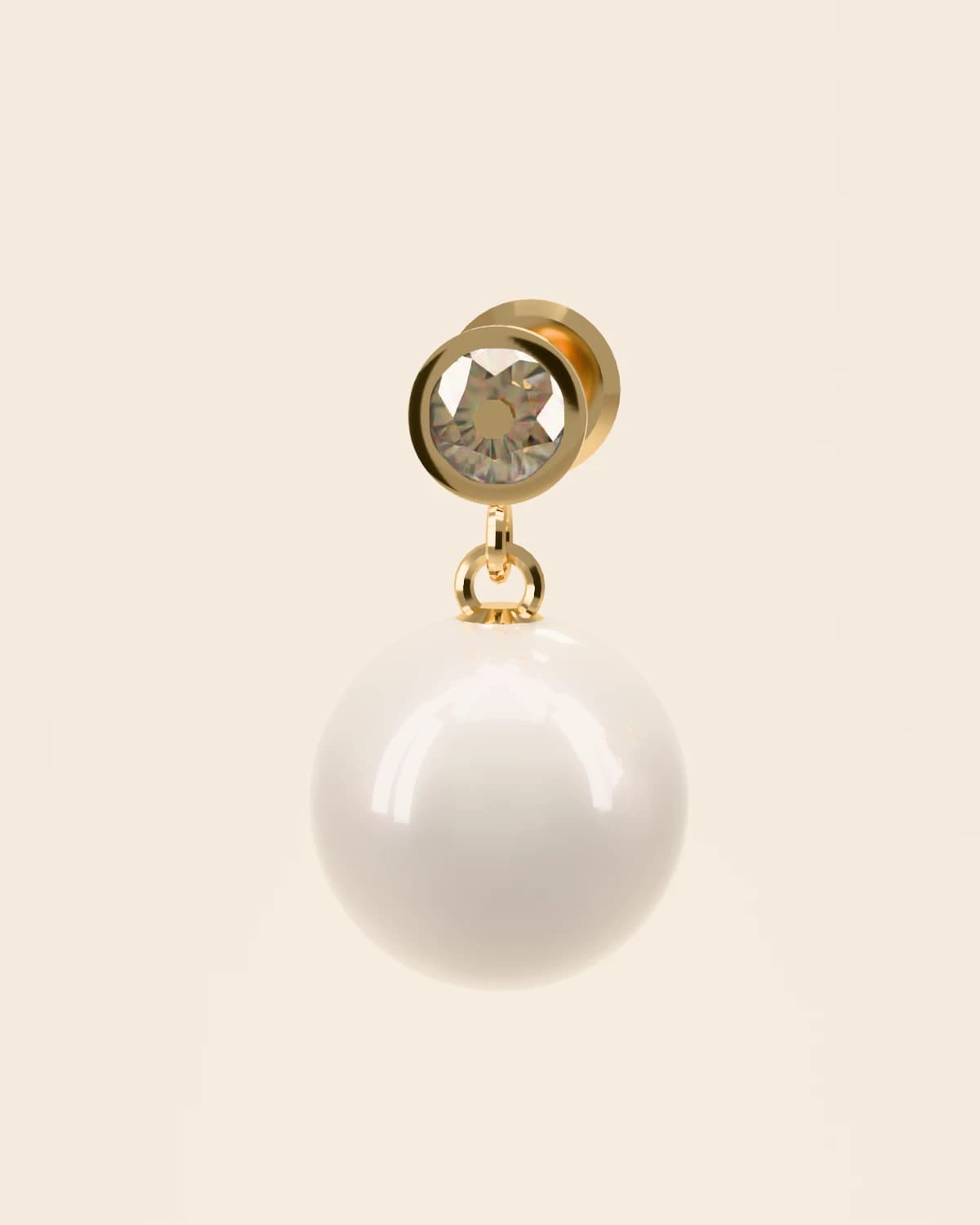 Mira Pearl Drop Earrings, detail