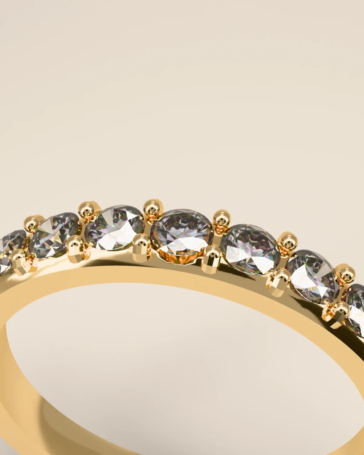 Vela Half-Eternity Band, detail